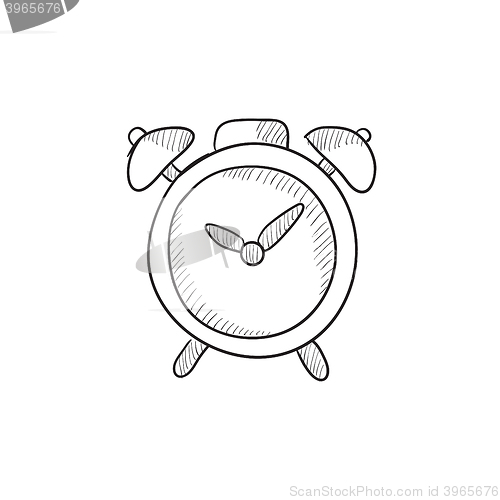 Image of Alarm clock sketch icon.