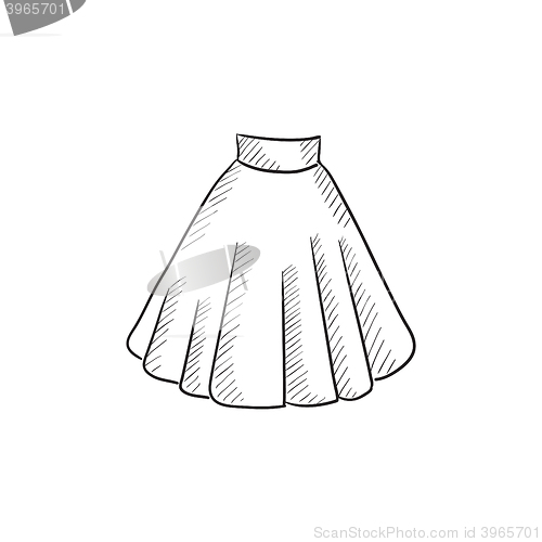 Image of Skirt sketch icon.