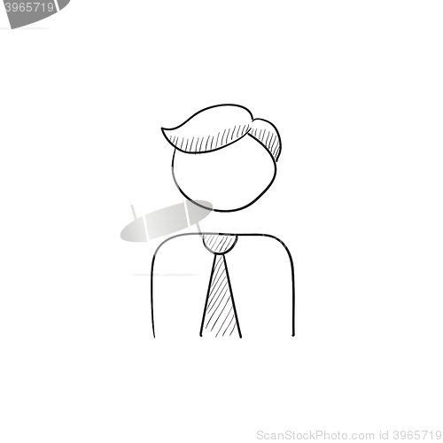 Image of Businessman sketch icon.