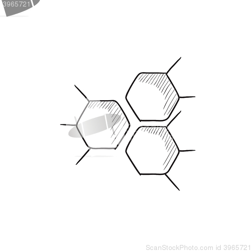 Image of Chemical formula sketch icon.