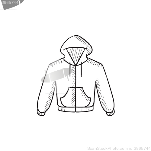 Image of Hoodie sketch icon.