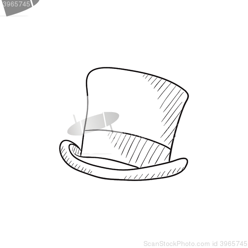 Image of Top hat sketch icon.