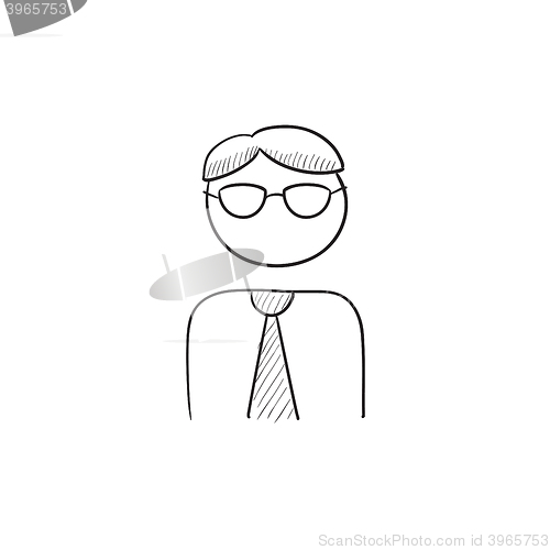 Image of Businessman sketch icon.