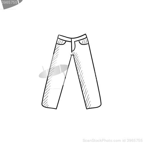 Image of Trousers sketch icon.