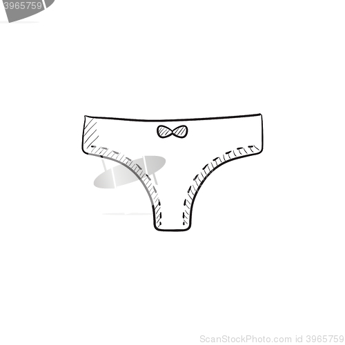 Image of Panties sketch icon.