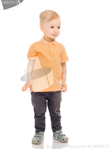 Image of happy little boy in casual clothes