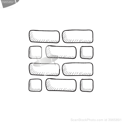 Image of Brickwall sketch icon.