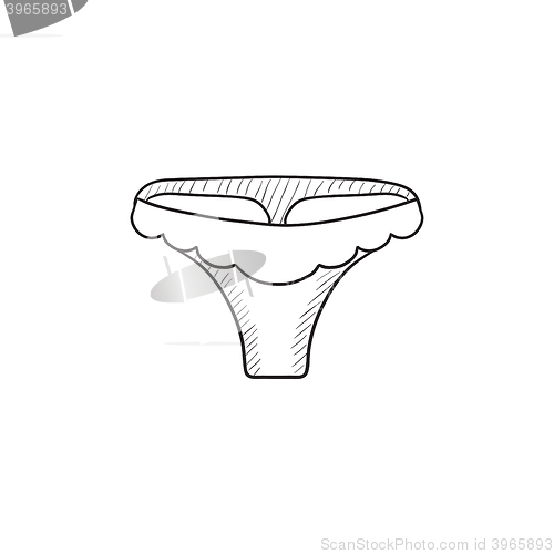 Image of Panties sketch icon.