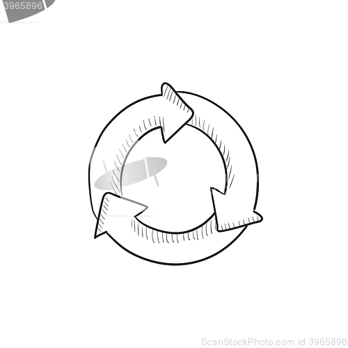 Image of Arrows circle sketch icon.
