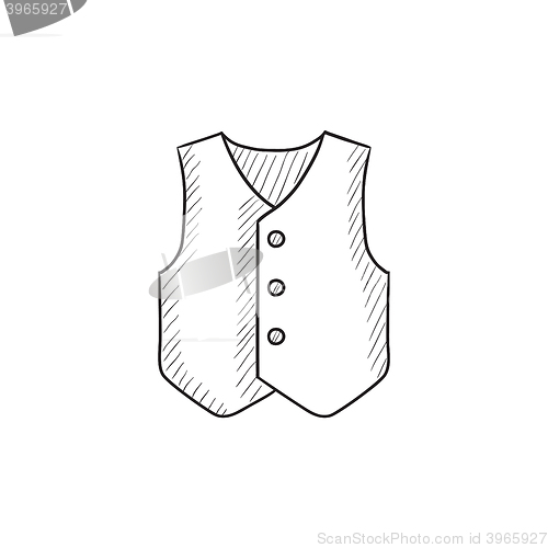 Image of Waistcoat sketch icon.