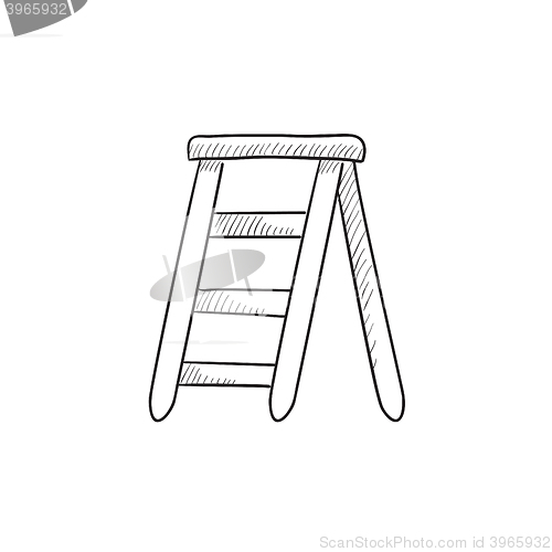 Image of Stepladder sketch icon.
