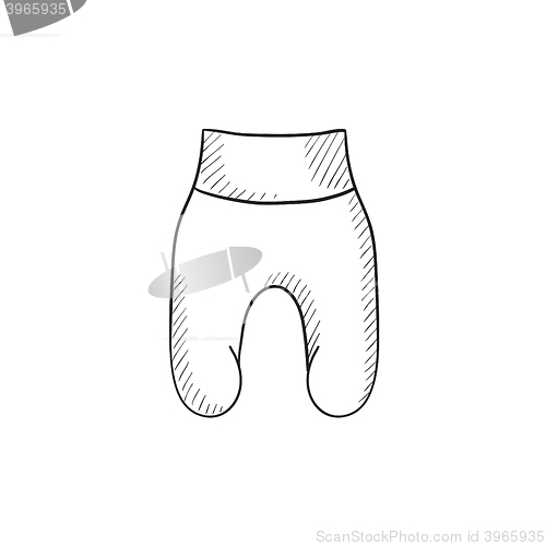 Image of Baby romper sketch icon.