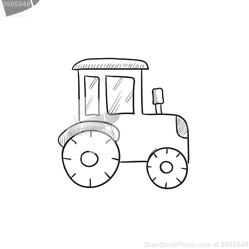 Image of Tractor sketch icon.