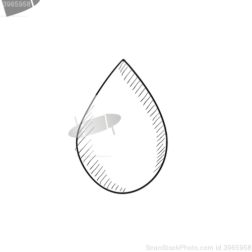Image of Water drop sketch icon.