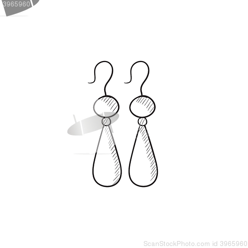 Image of Pair of earrings sketch icon.