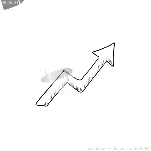 Image of Arrow upward sketch icon.