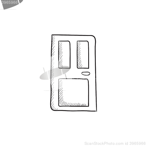 Image of Front door sketch icon.