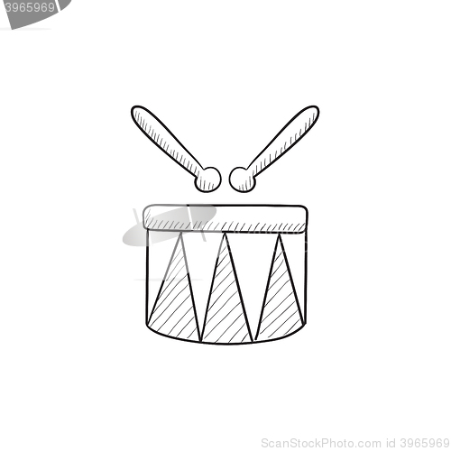 Image of Circus drum sketch icon.