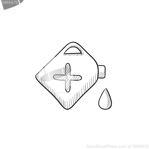 Image of Gas container sketch icon.