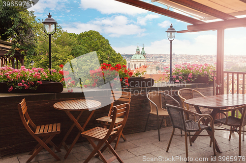 Image of Beautiful terrace or balcony