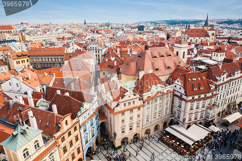 Image of The aerial view on the wide city avenues