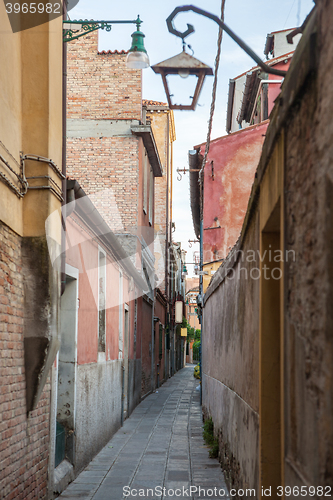 Image of Narrow street in the old town in Venice