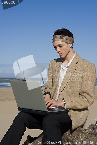 Image of Working At The Beach