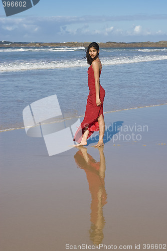 Image of Lady in red