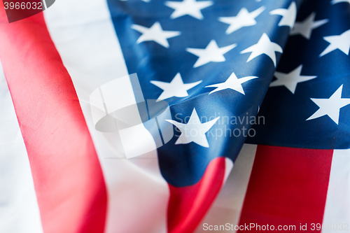 Image of close up of american flag