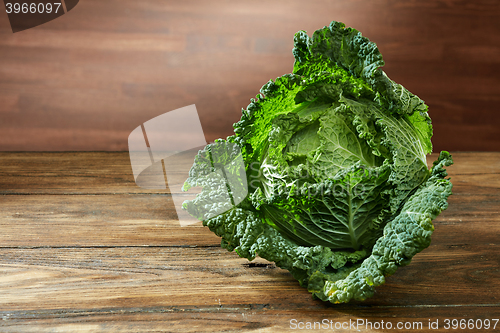 Image of Single head of Savoy cabbage