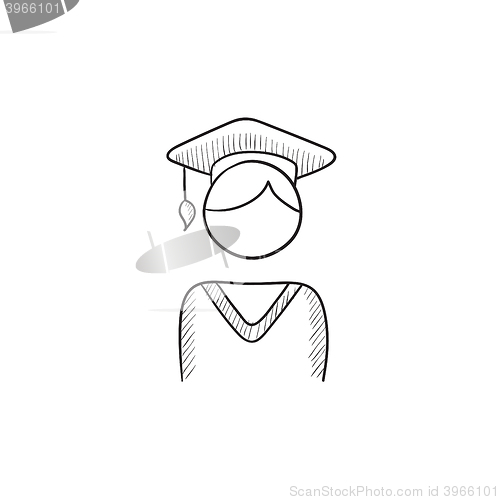 Image of Graduate sketch icon.