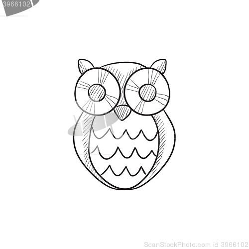 Image of Owl sketch icon.