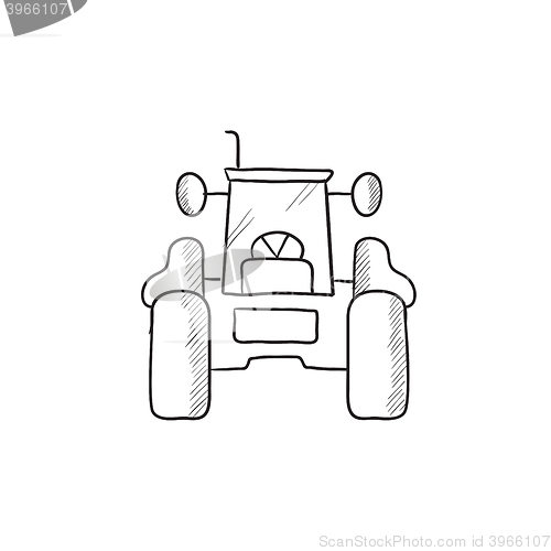 Image of Tractor sketch icon.