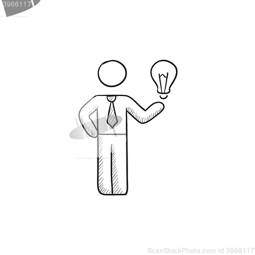 Image of Business idea sketch icon.