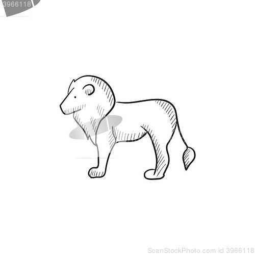 Image of Lion sketch icon.