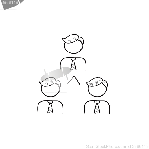 Image of Business team sketch icon.