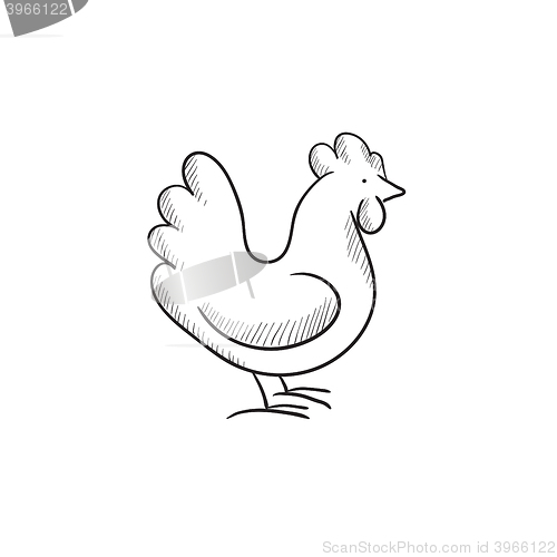 Image of Chicken sketch icon.