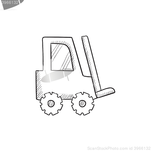 Image of Forklift sketch icon.