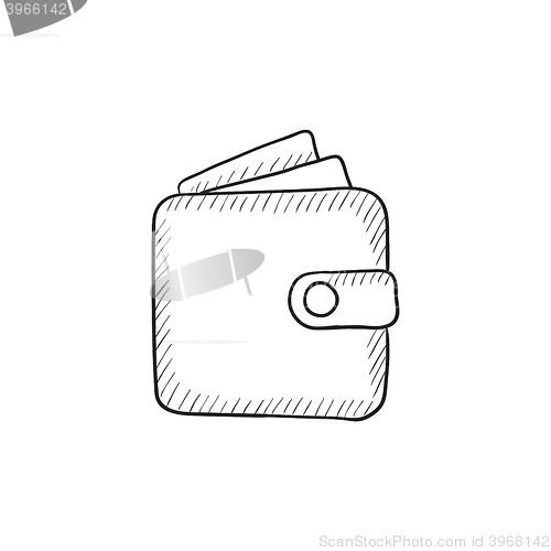 Image of Wallet sketch icon.