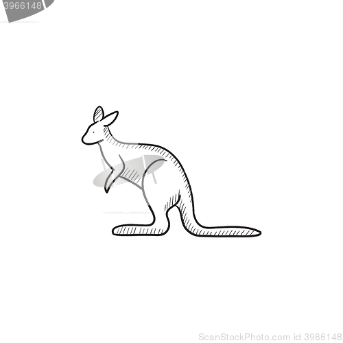 Image of Kangaroo sketch icon.