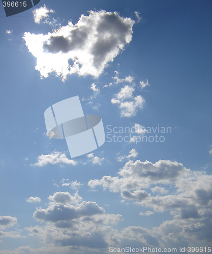 Image of blue sky and clouds