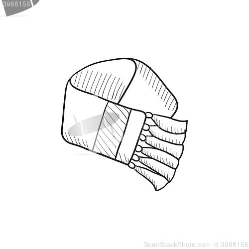 Image of Scarf sketch icon.