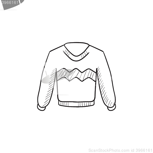 Image of Sweater sketch icon.