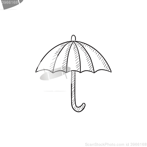 Image of Umbrella sketch icon.