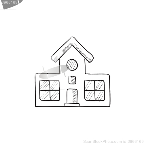 Image of Building sketch icon.