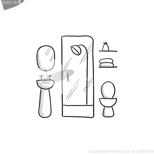 Image of Bathroom sketch icon.