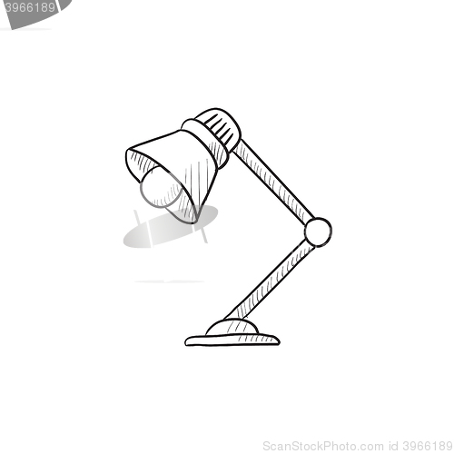 Image of Table lamp sketch icon.