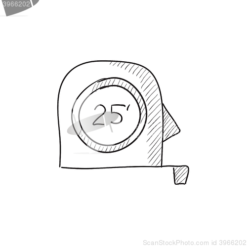 Image of Tape measure sketch icon.