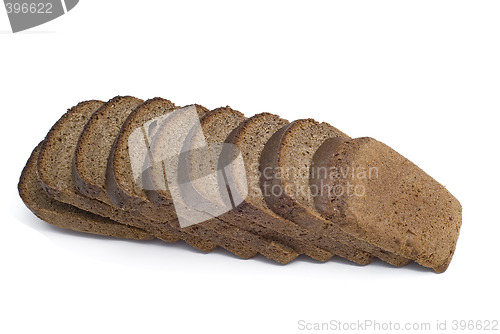 Image of bread over white