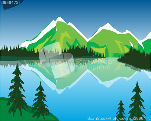 Image of  Lake in mountains